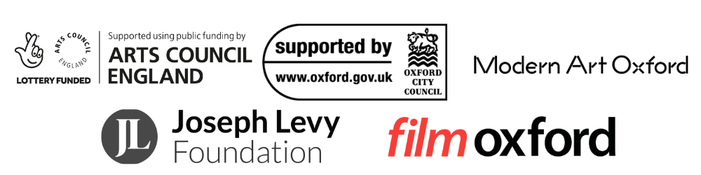 Logos block Film Oxford, Joseph Levy Foundation, Arts Council of England, Oxford City Council, Modern Art Oxford